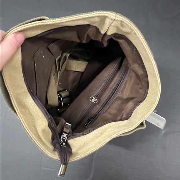 Snug Star Canvas Handbag Multi Color Striped Lattice Crossbody Bag - Picture 4 of 4